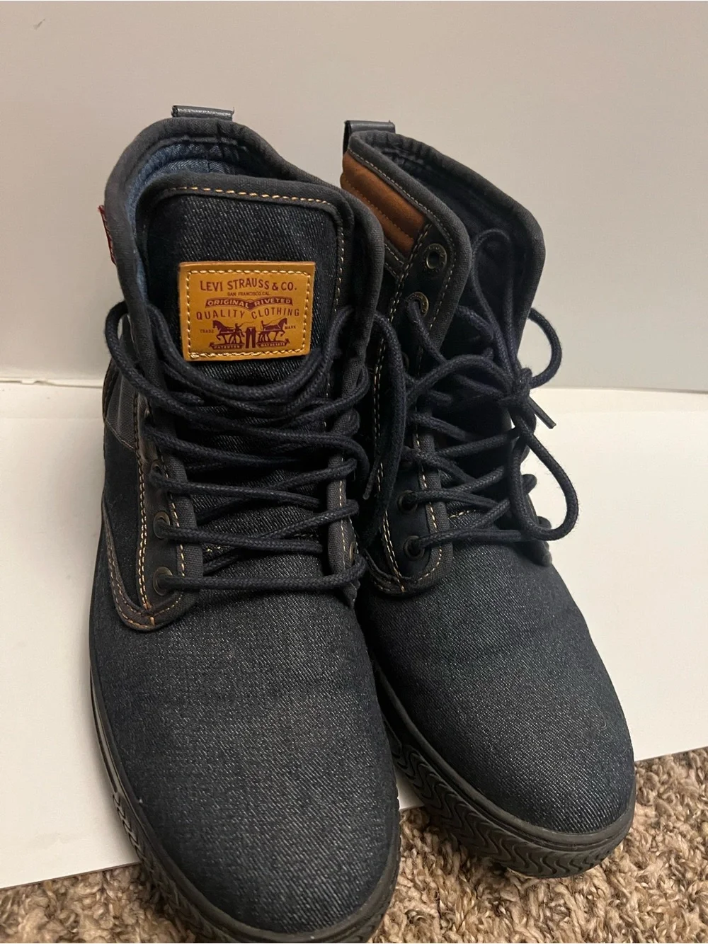 Men’s Levi's Men's Navy Denim High-Top Sneakers